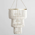 Amanda - Beaded Chandelier - White