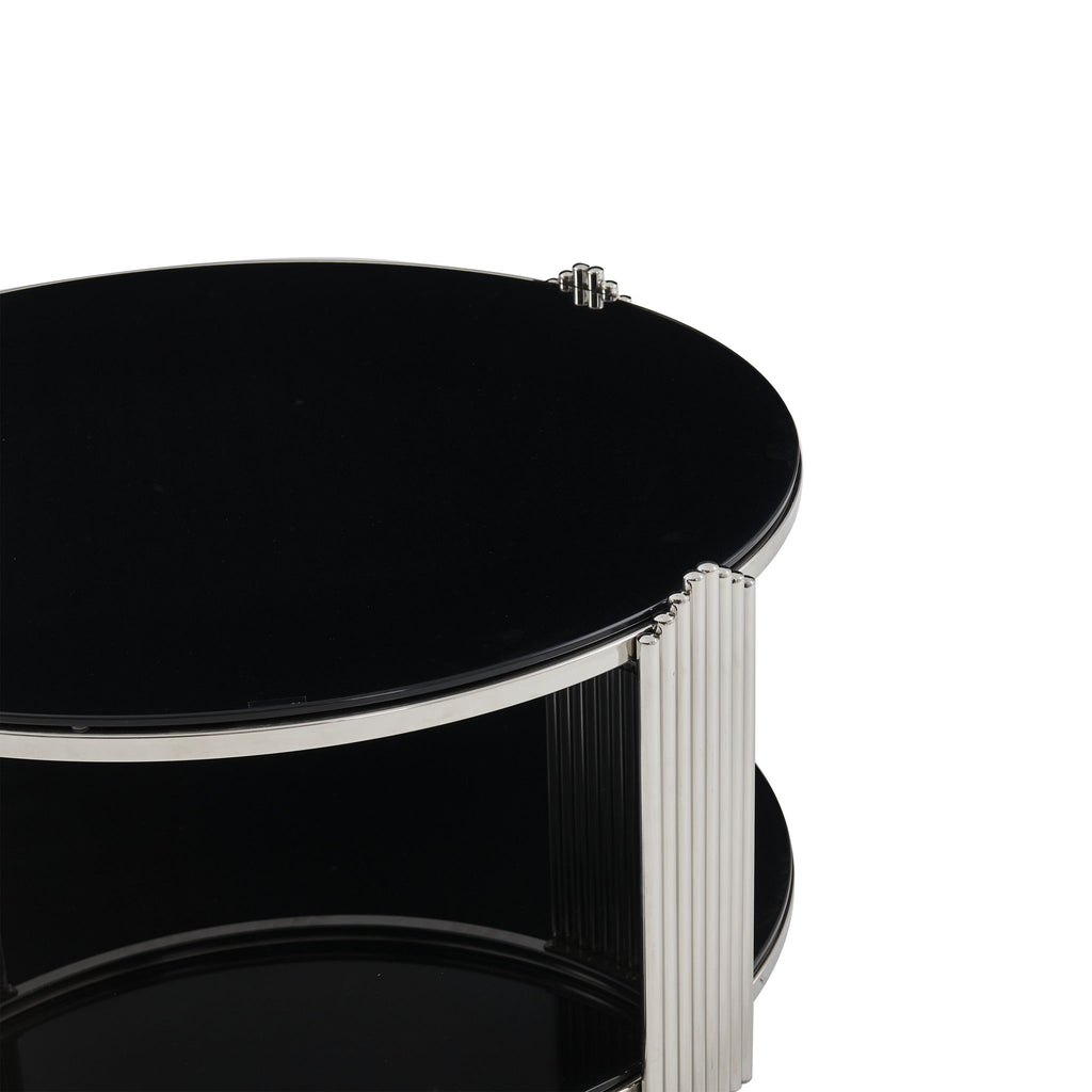 Round Table With Double Layer Storage