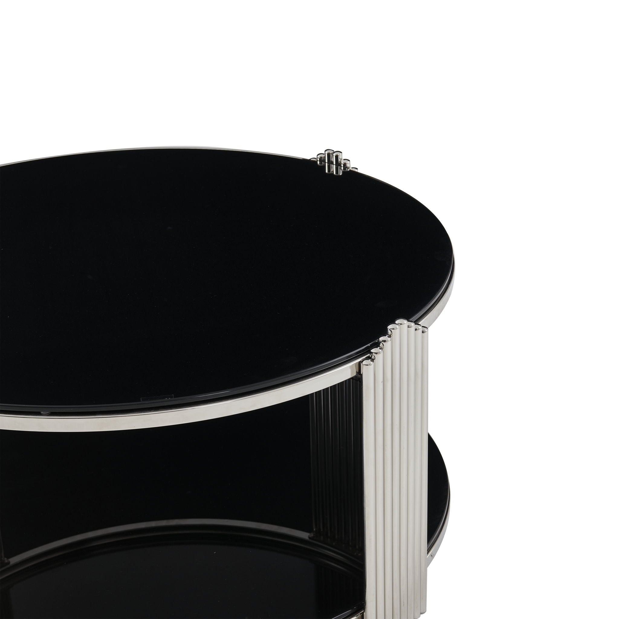 Round Table With Double Layer Storage