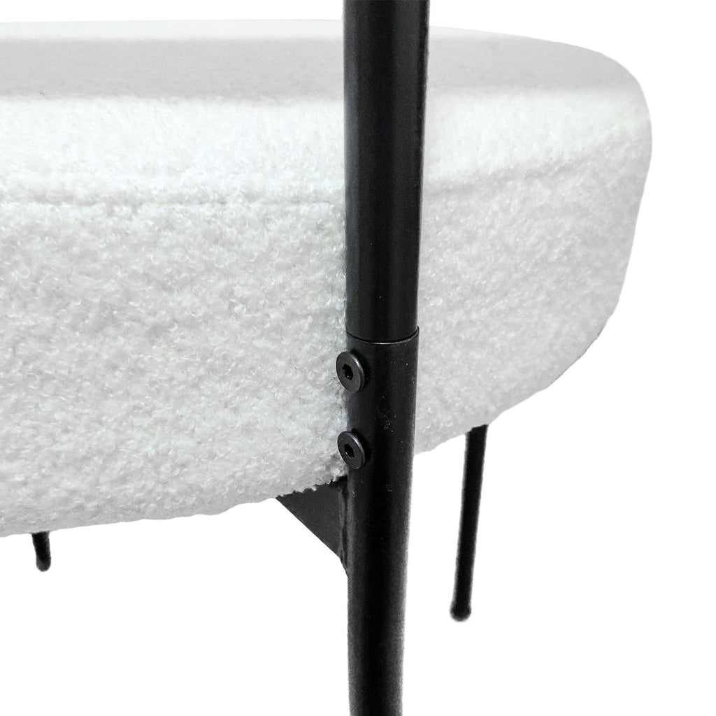Mid-Century Modern Dining Chair With Curved Backrest