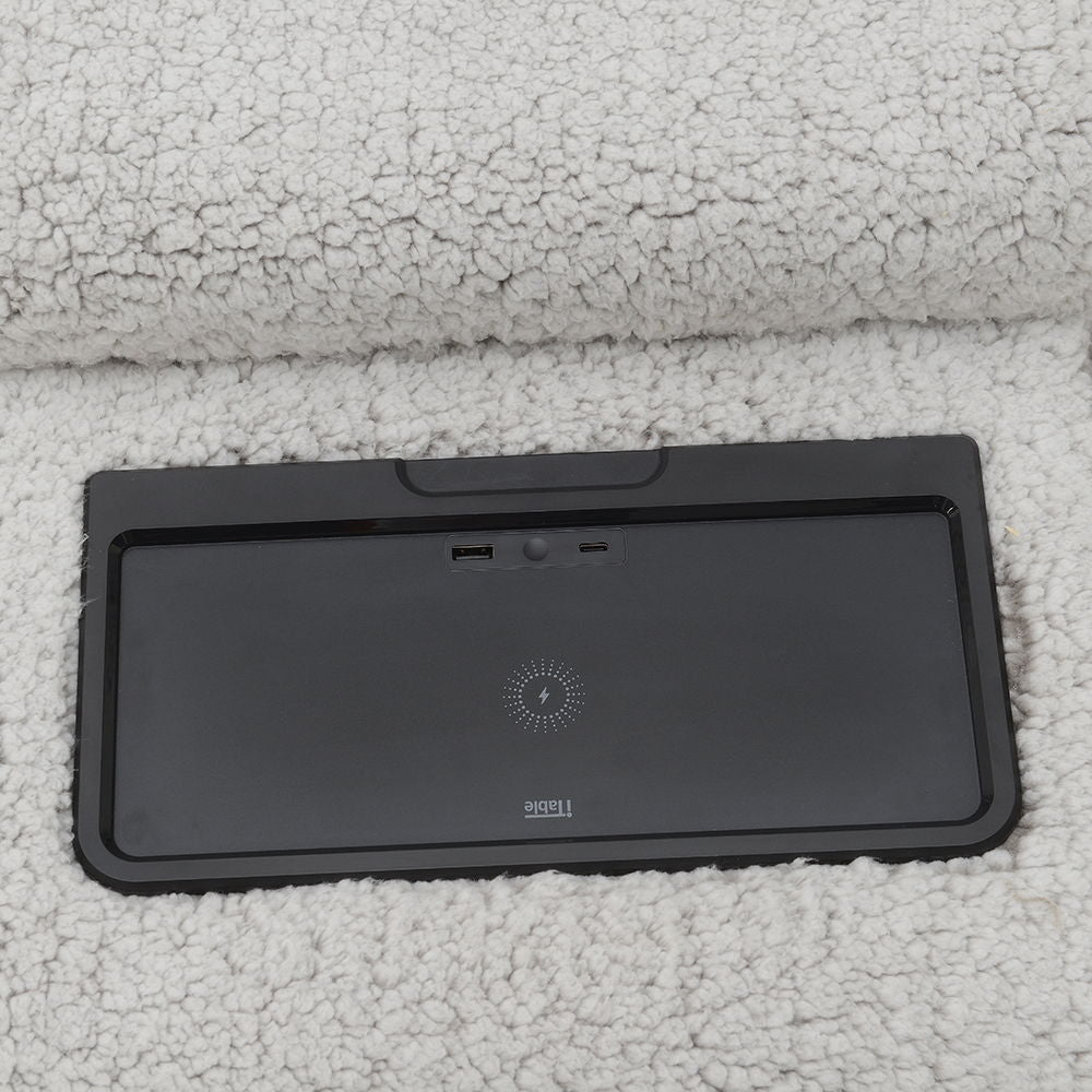 Tarrance - Modular Console With Wireless Charging & USB - Gray