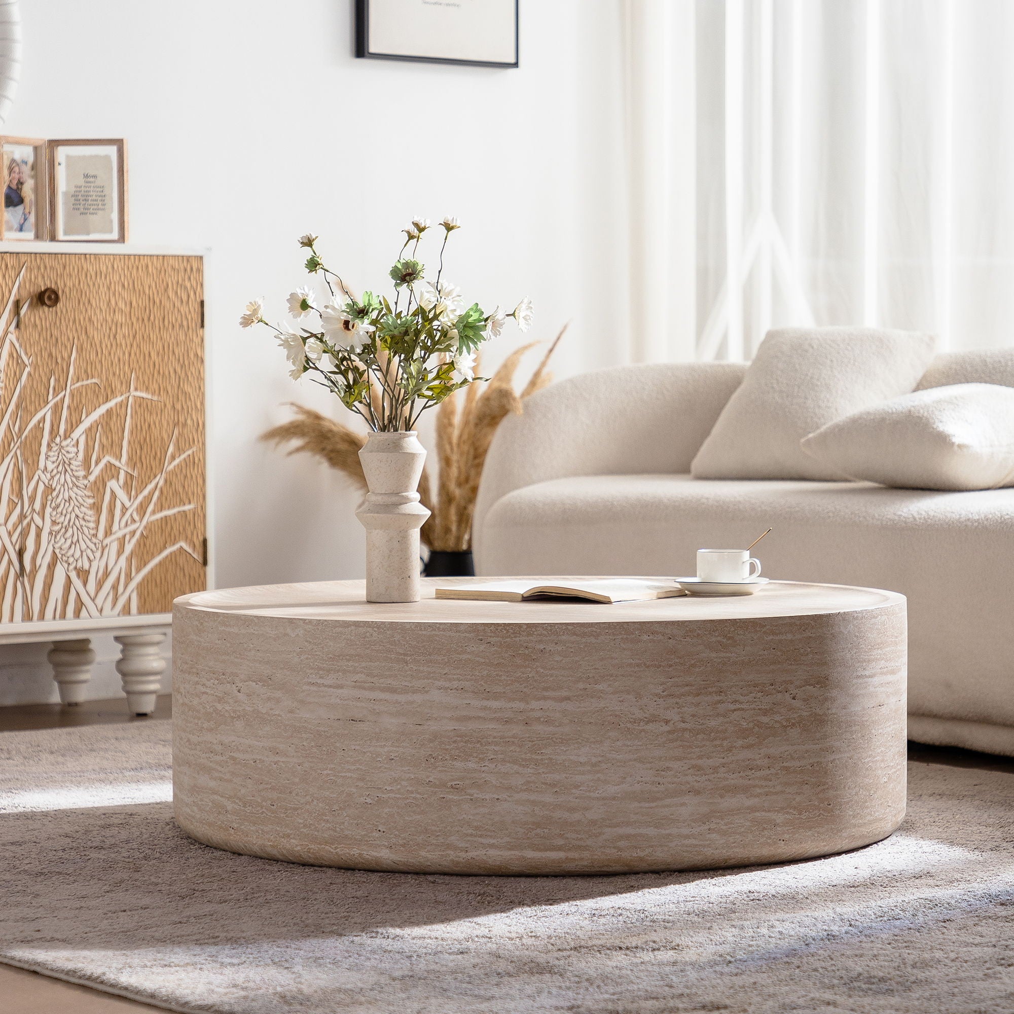Round Coffee Table For Living Room - Amber