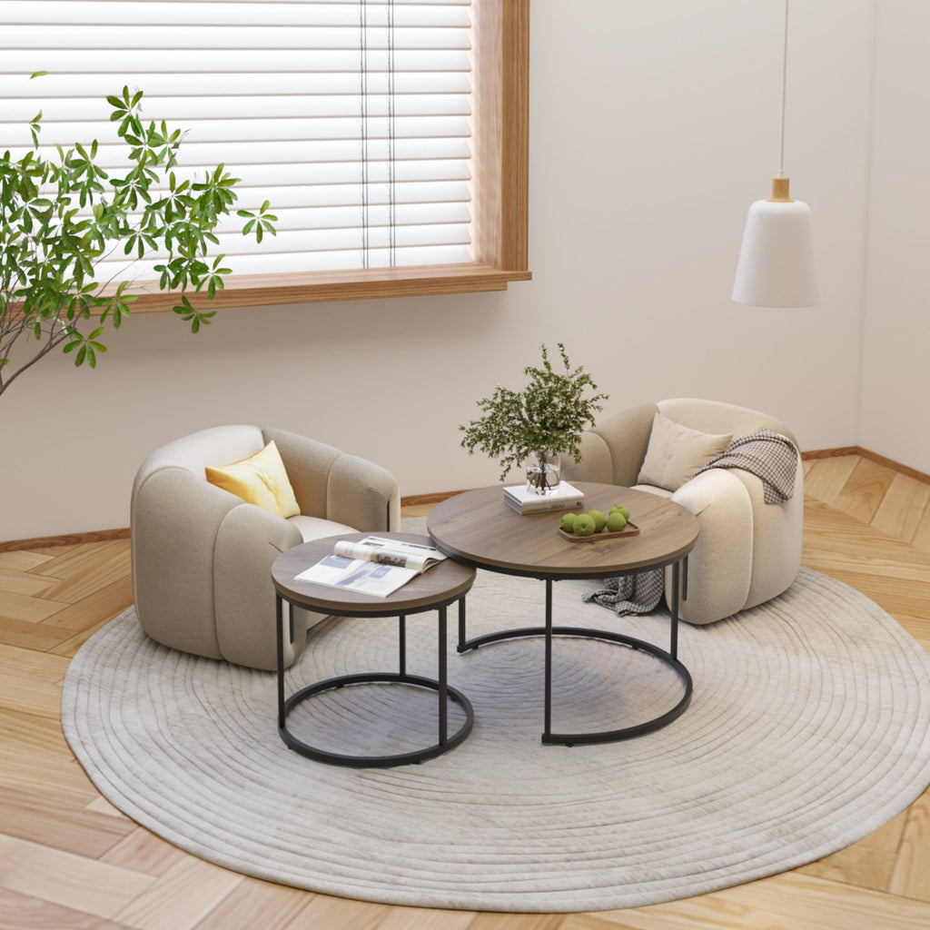 Round Nesting Coffee Table (Set of 2)