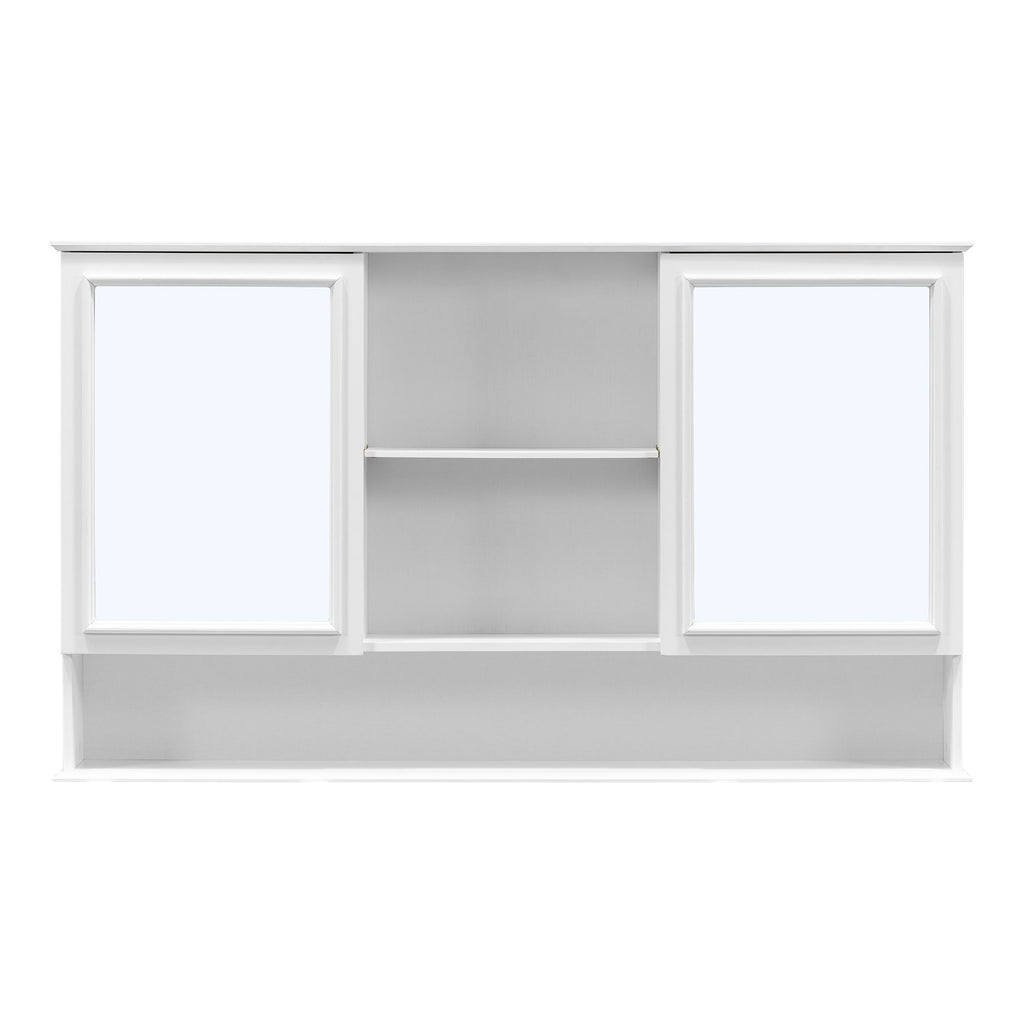 Wall Mounted Bathroom Medicine Cabinet With Double Mirrored Doors