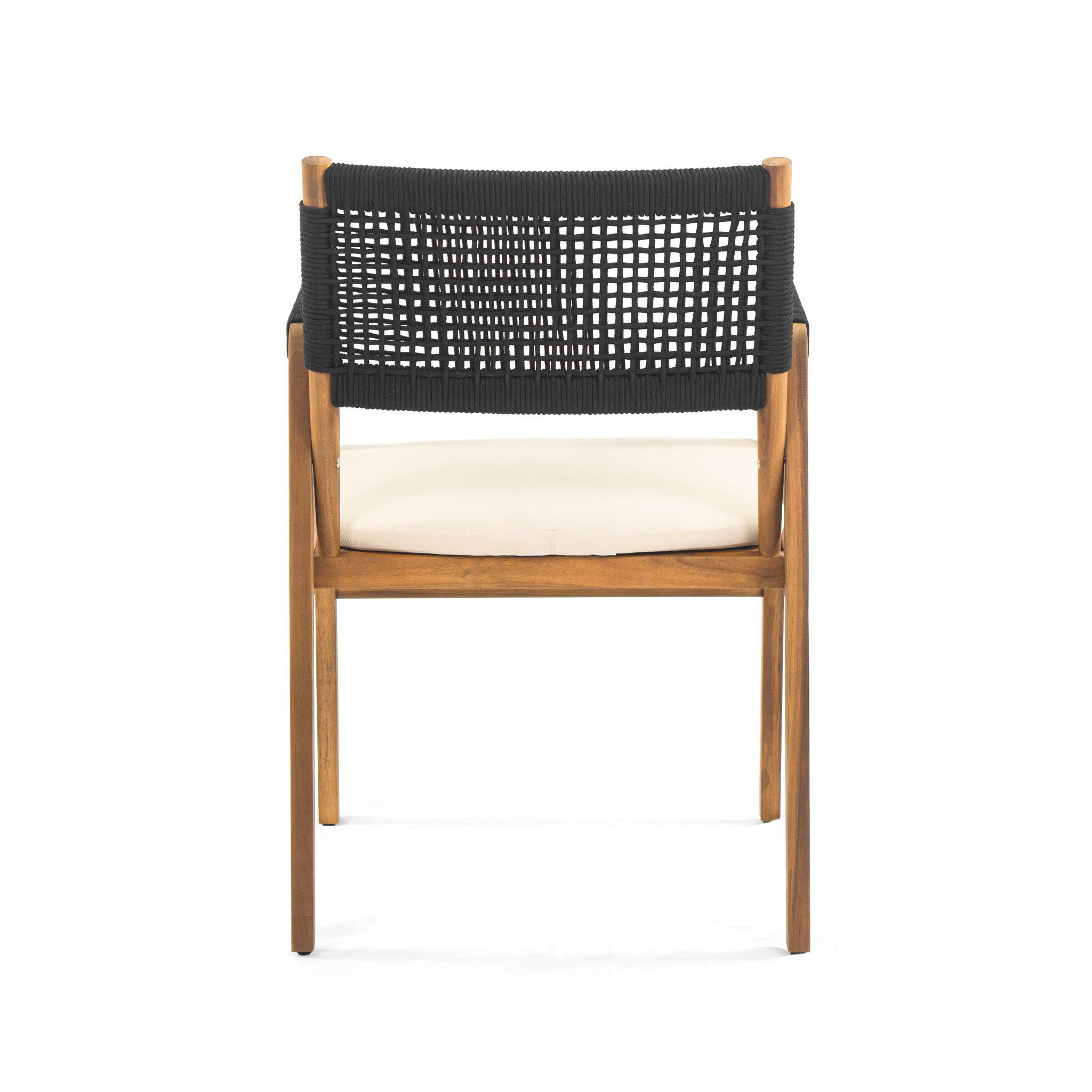 Outdoor 3 Pieces Acacia Wood Dining Set With Cushions
