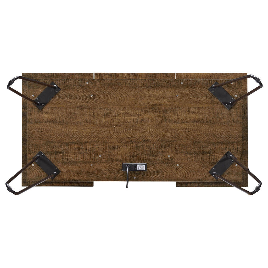 Writing Desk With 4 Hidden Storages - Brown