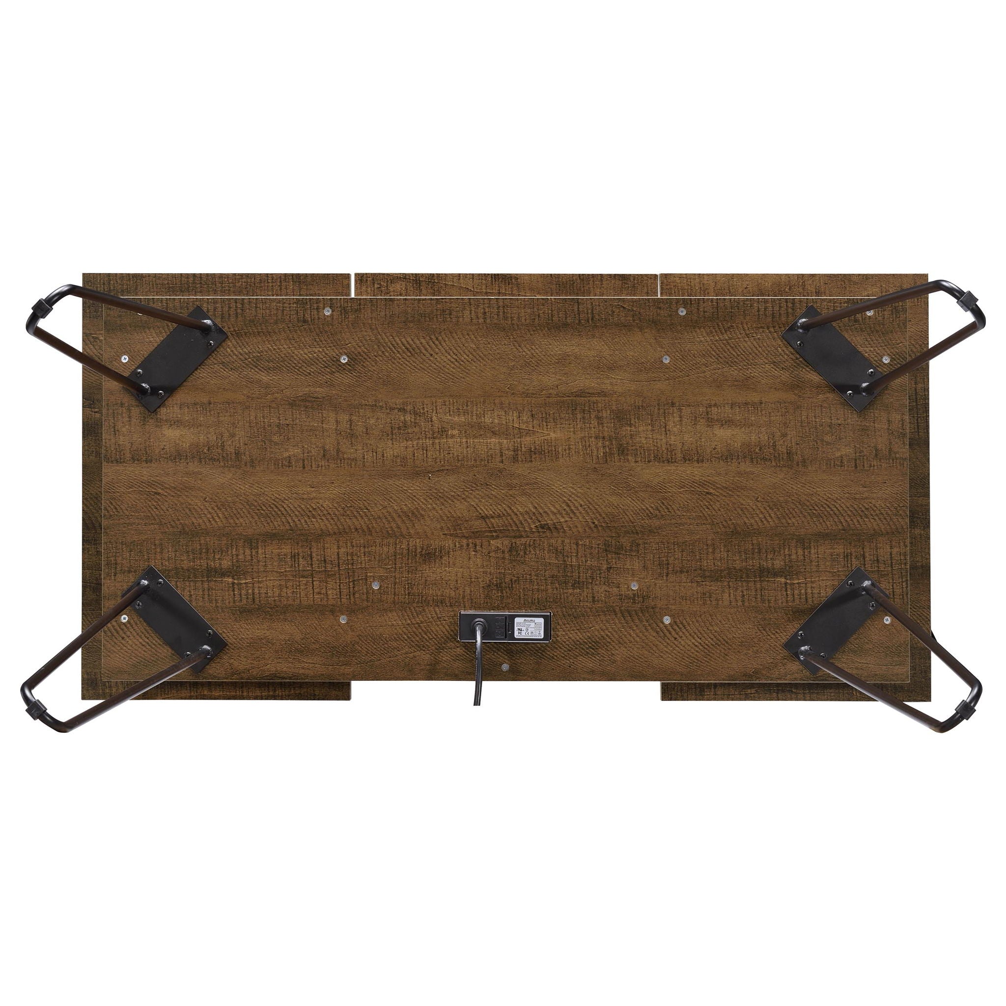 Writing Desk With 4 Hidden Storages - Brown
