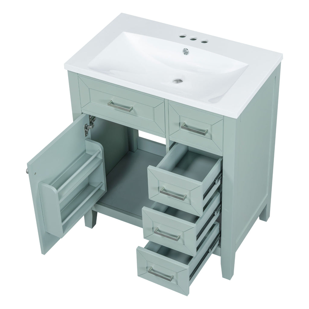 Modern Bathroom Vanity With Sink Combo, 3 Drawers