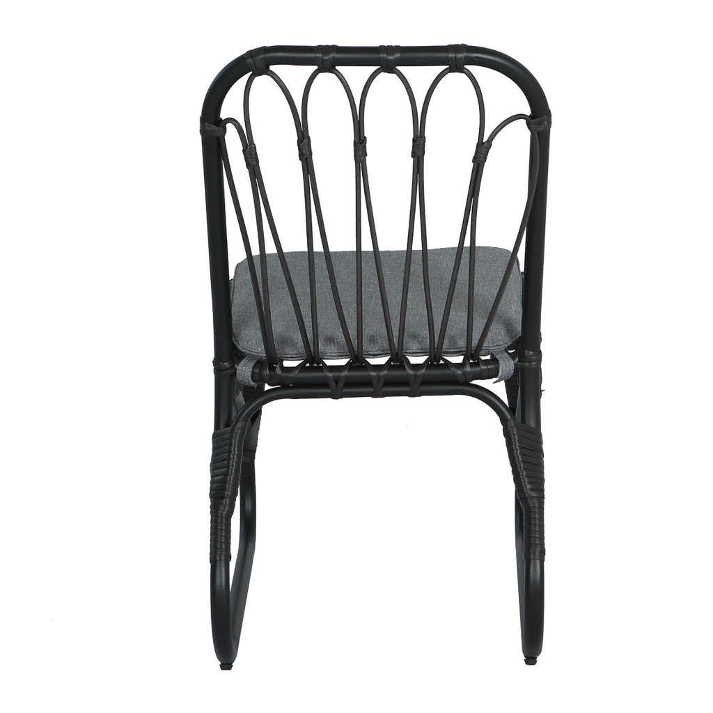 Outdoor Wicker Dining Chairs With Washable Cushion (Set of 2)