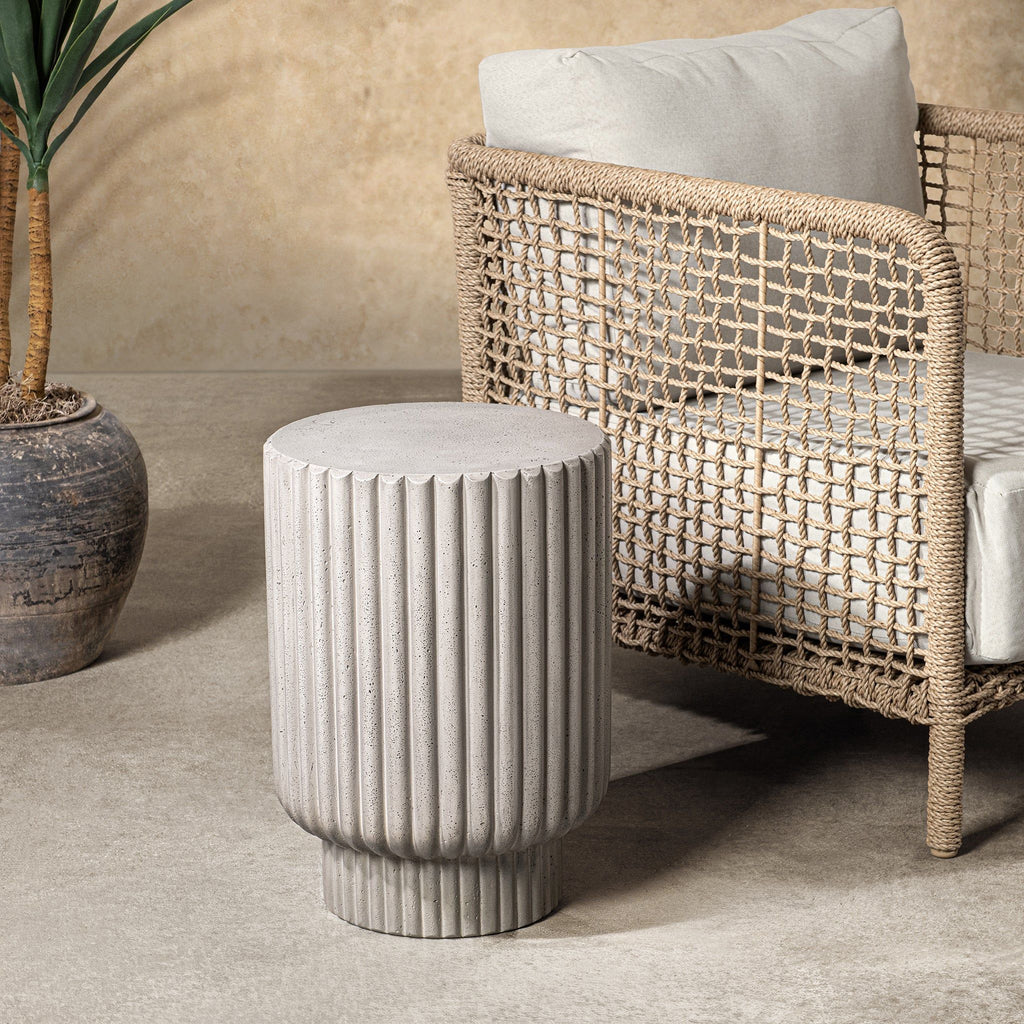 Givens - Outdoor Accent Table - Light Gray