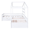 L Shape Platform Bed With 3 Storage Drawers