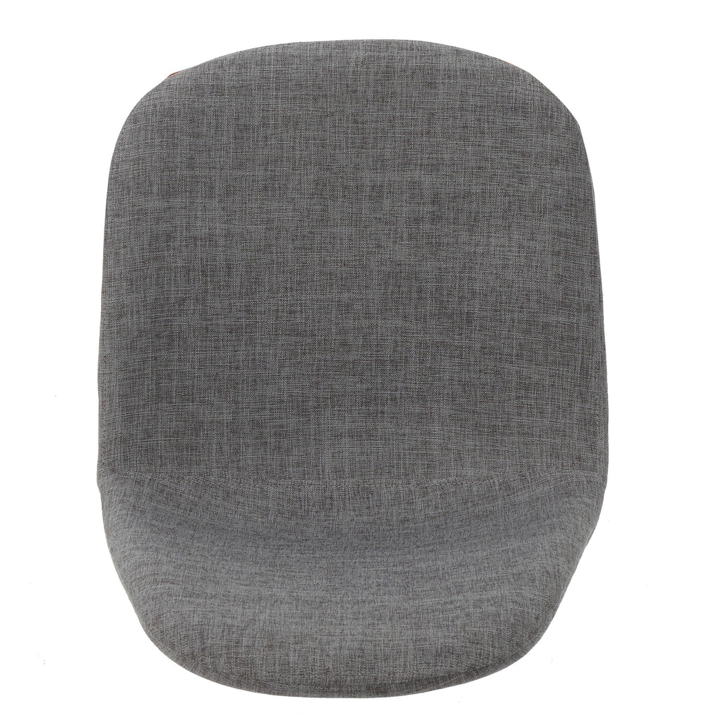 Modern Minimalist Fabric Dining Chair With Iron Legs