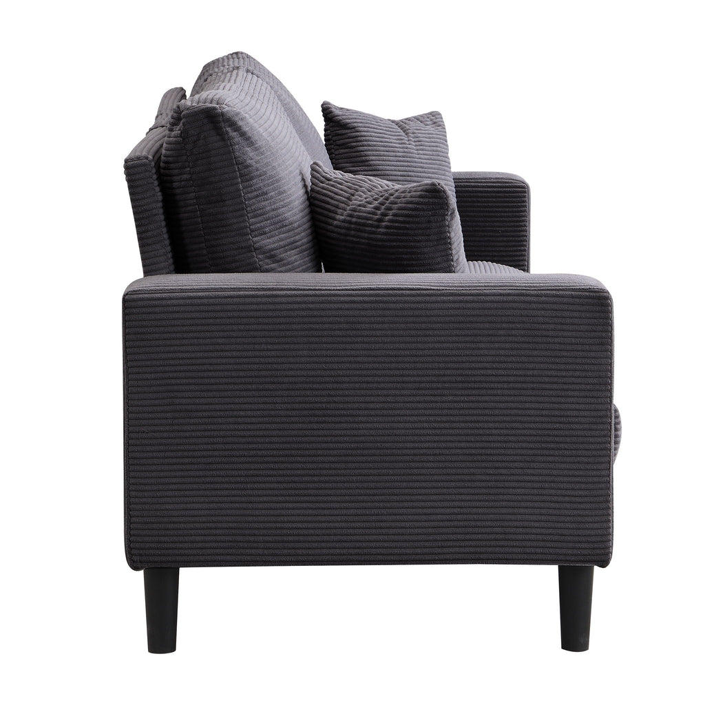Modern Upholstered 2 Piece Sofa Set With 3 Seater And 2 Seater