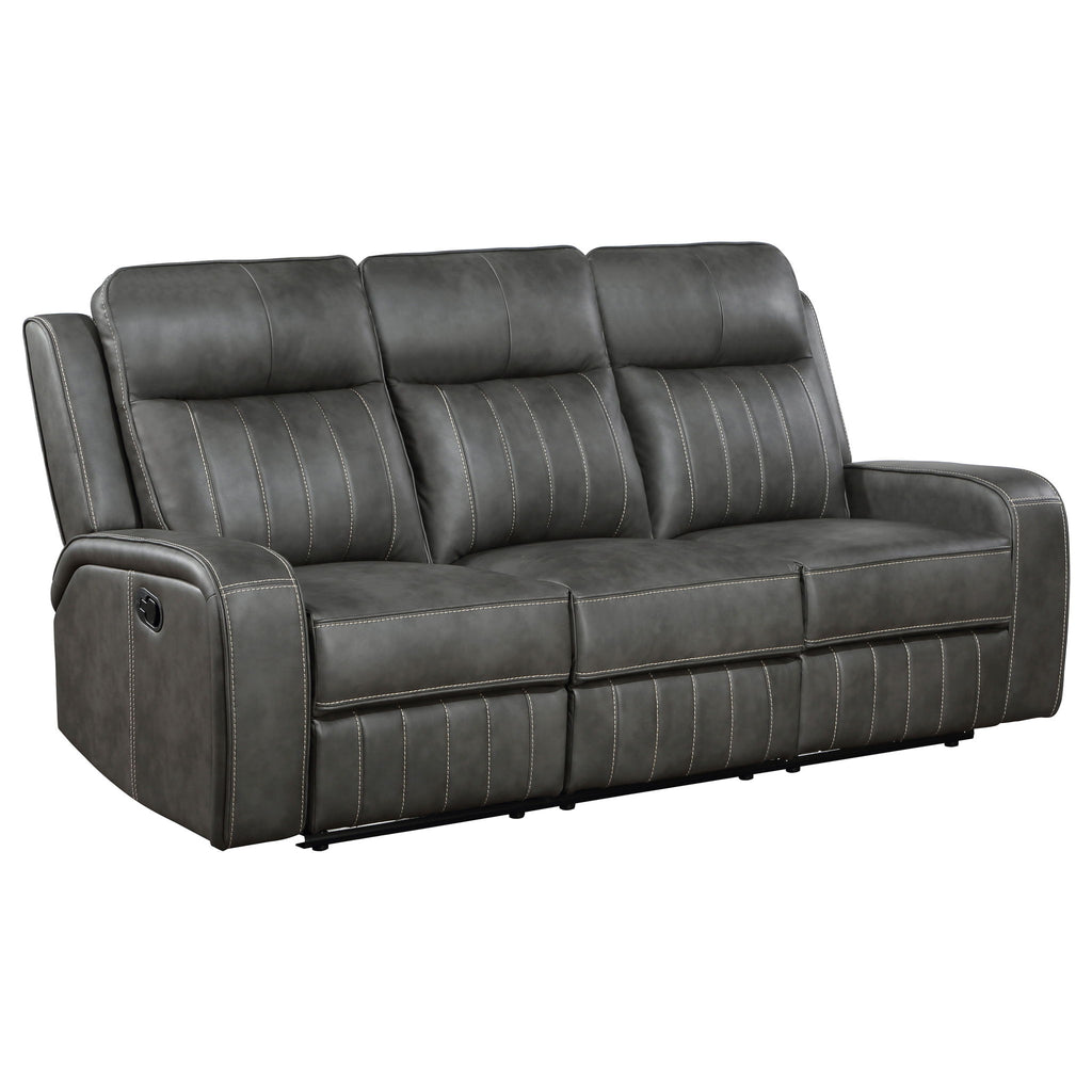 Forrest - 2 Piece Motion Reclining Sofa Set - Gray