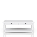 Cocktail Table With Two Storage Drawers And Casters