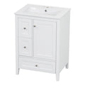 Modern Bathroom Vanity With Storage, Adjustable Shelf