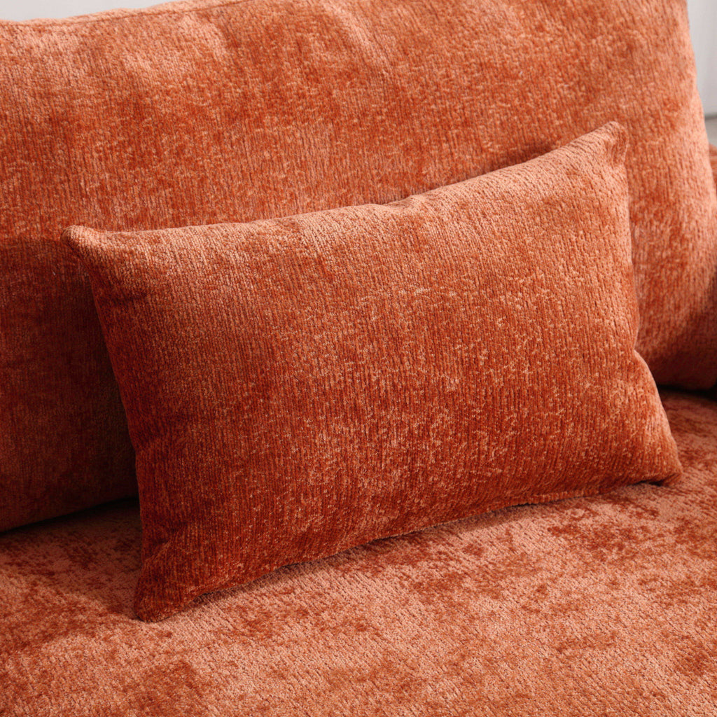 Mid Century Modern Fabric Loveseat Sofa, 2 Seat Upholstered Couch