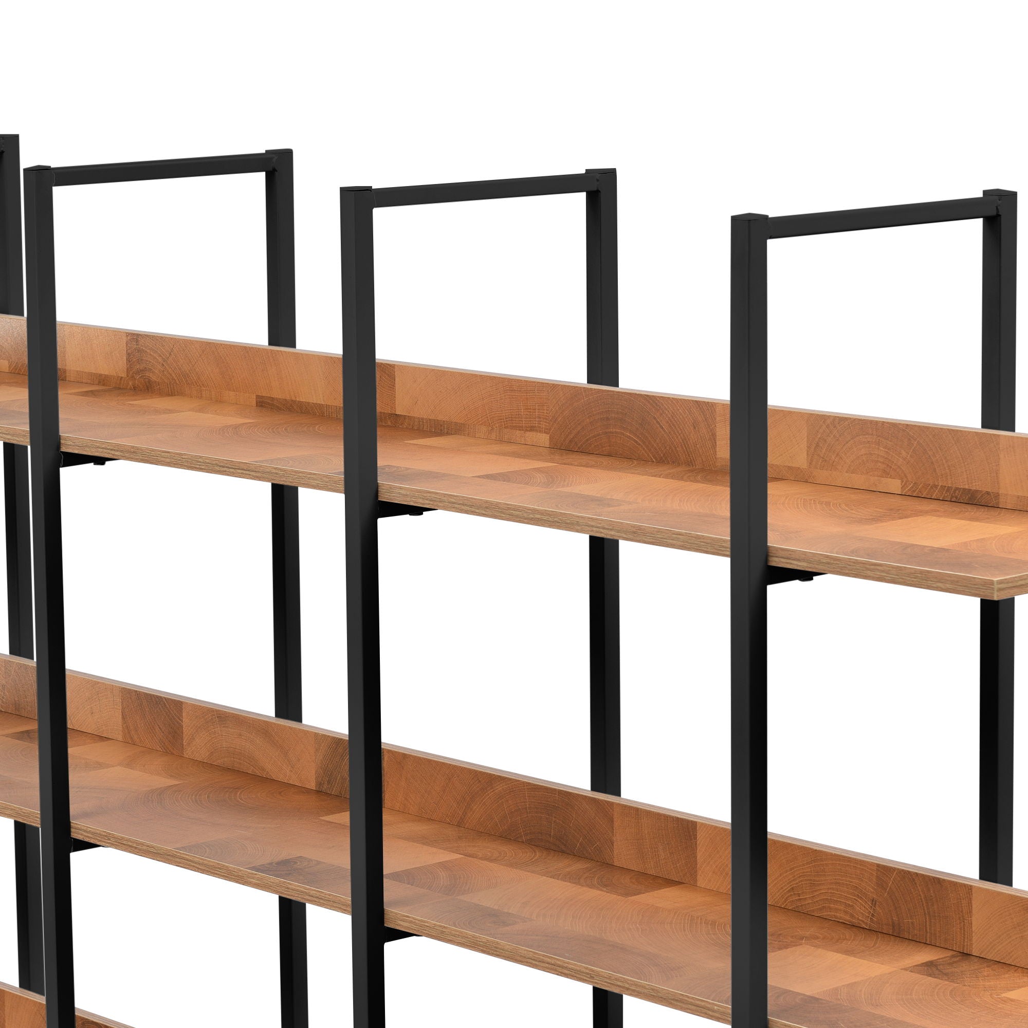Vintage Industrial 5 Tier Open Bookcase