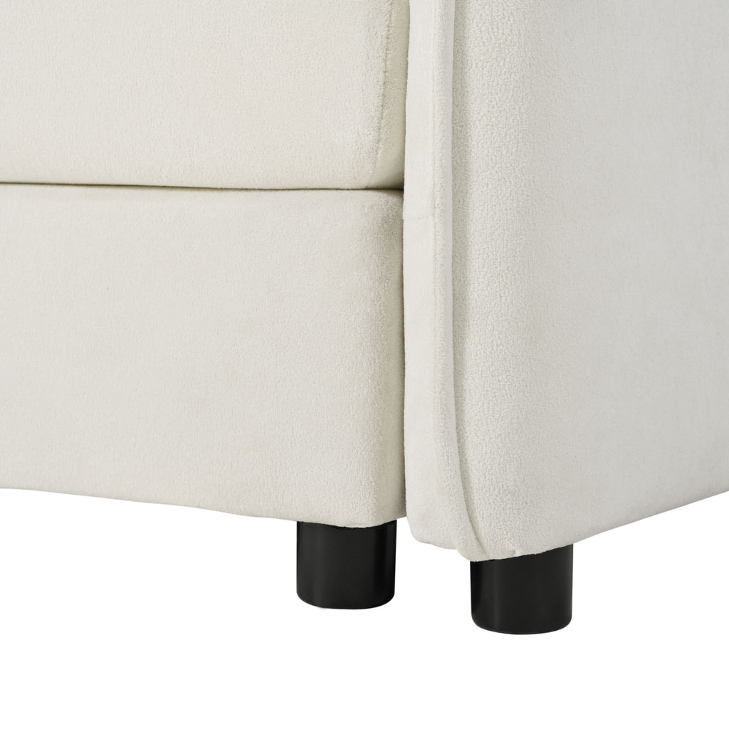 Oversized Chair With Movable Ottoman, Soft Upholstered Lounge Chair