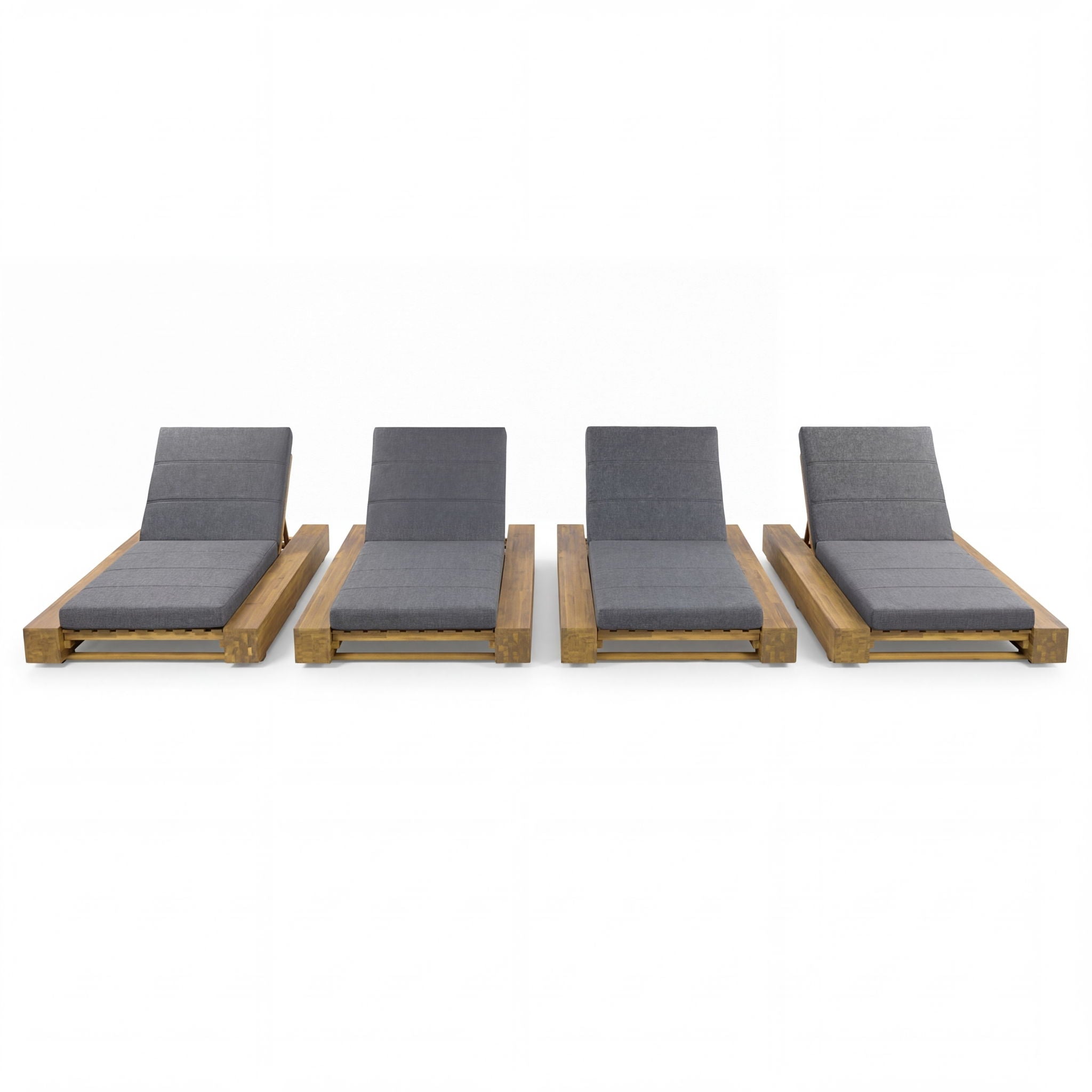 Outdoor Chaise Lounges With Water-Resistant Cushions