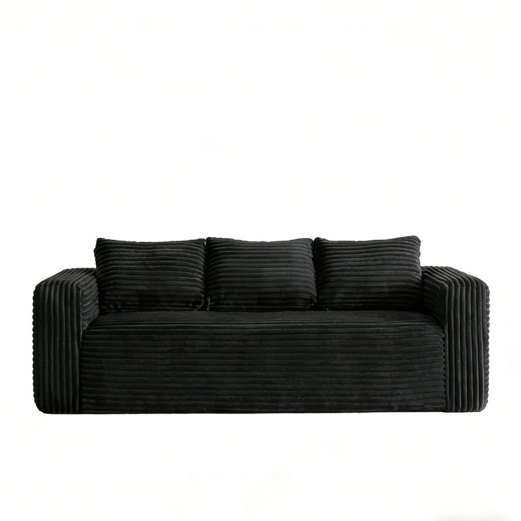 Cloud Loveseat Sofa Couch, Compressed - Black