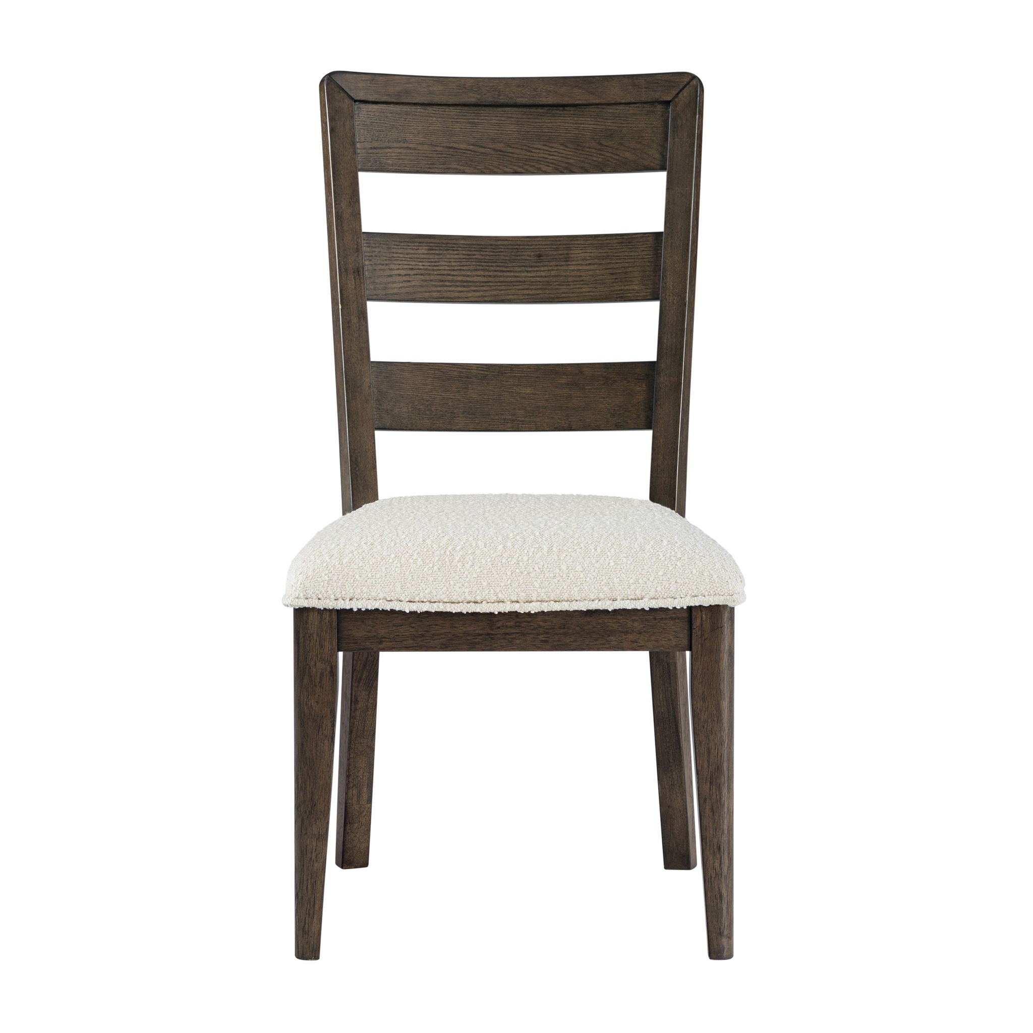Upholstered Dining Chair With Ladder Back Design (Set of 2)