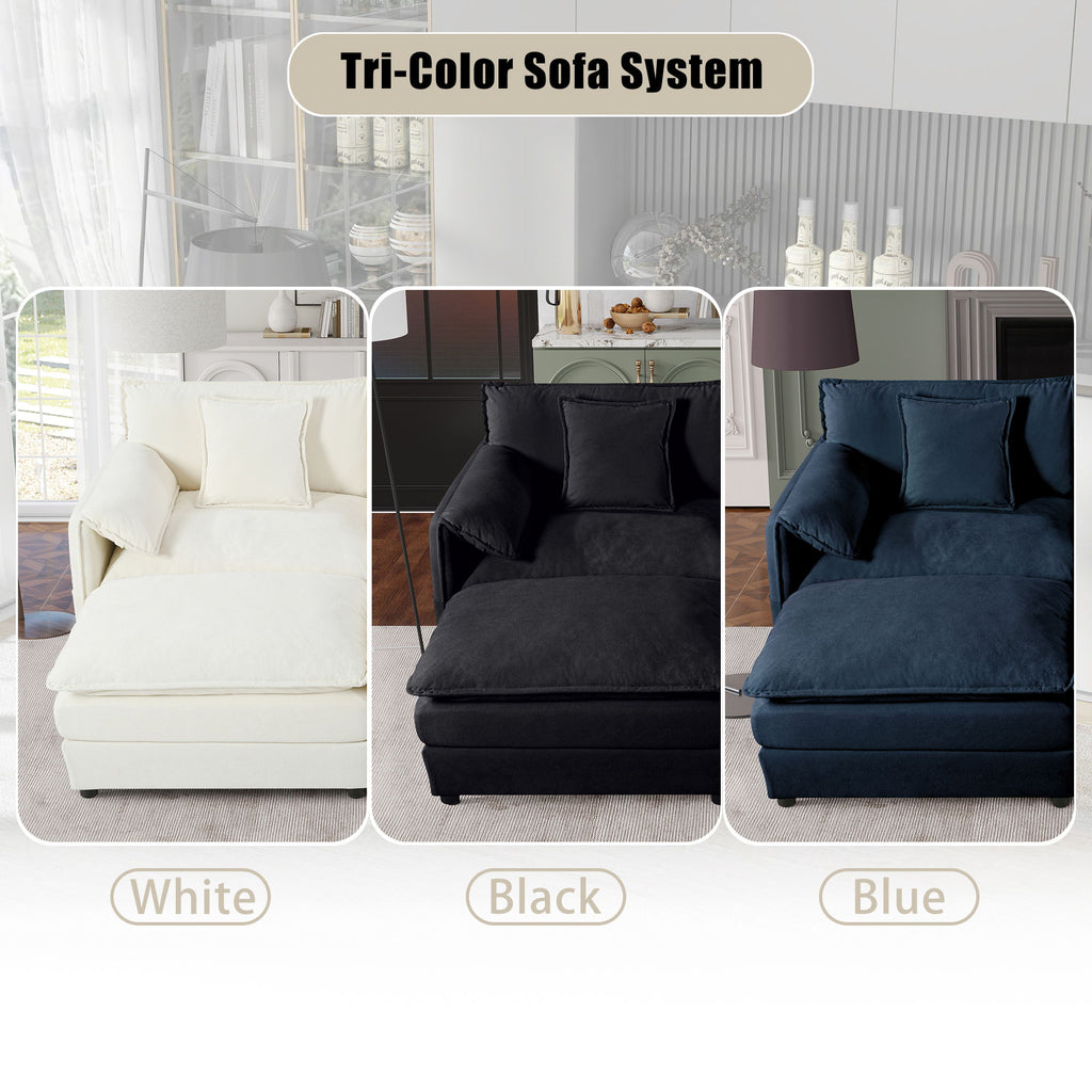 Modern Oversized Loveseat Sofa With Deep Seat And Diy Combination