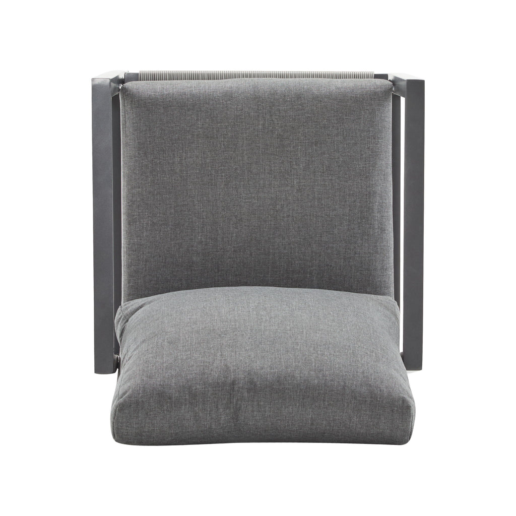 Modern Lounge Chair With Rope Accents And Cushions