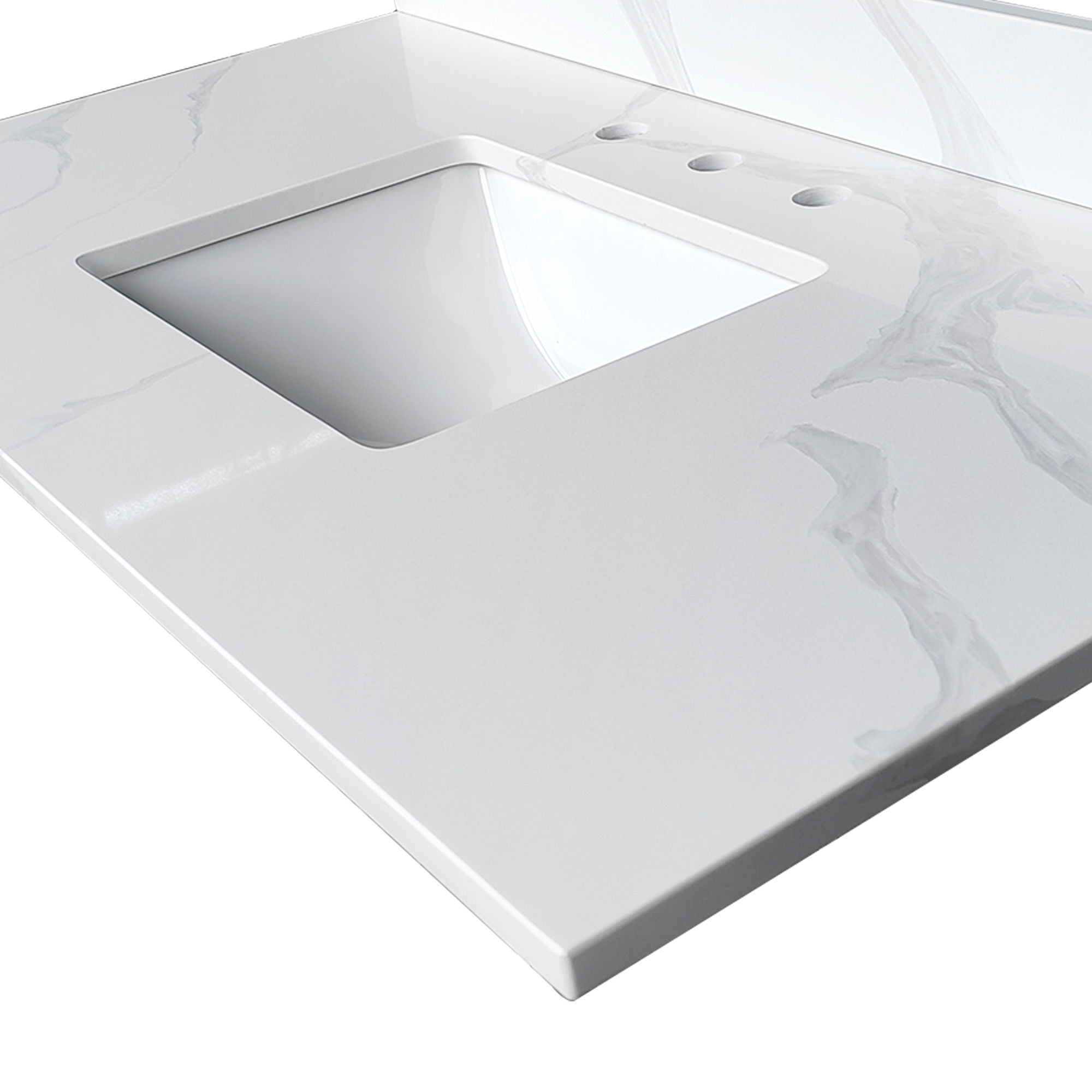 Bathroom Vanity Top With Undermount Sink, 3 Pre Drilled Holes