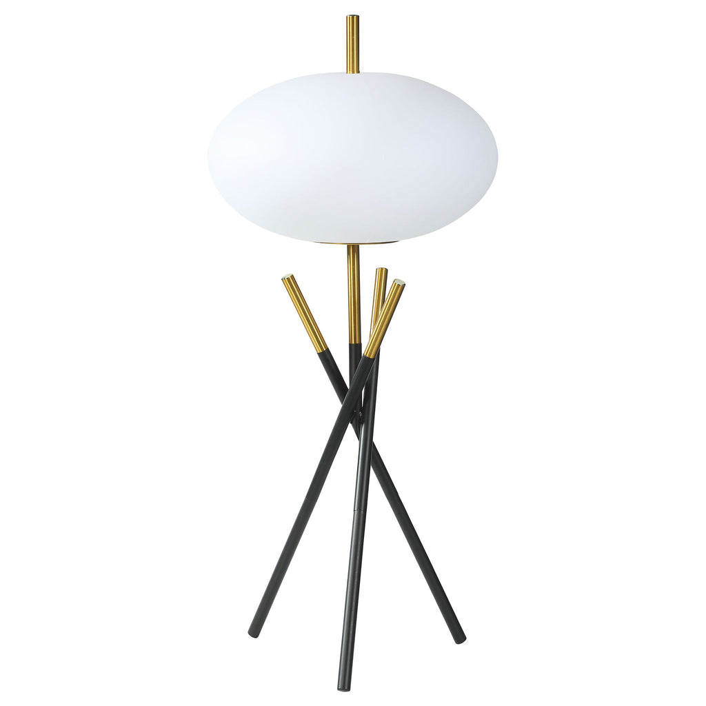 Clarendon - Orb Shade Tripod Table Lamp Desk & Bedside Lamp - Black