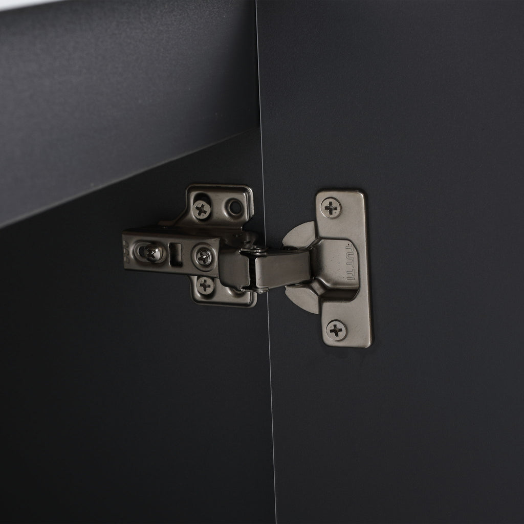 Contemporary Wall Mounted Bathroom Vanity With Resin Double Sink