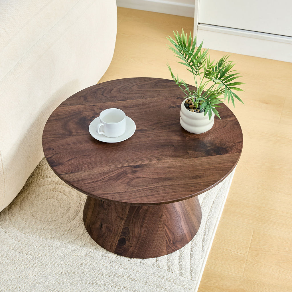 Circular Coffee Table With Adjustable Feet
