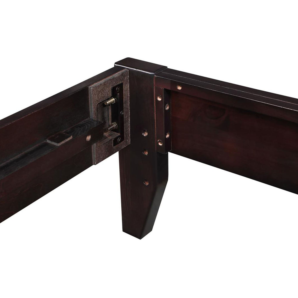 Queen Platform Bed With Tapered Legs - Brown