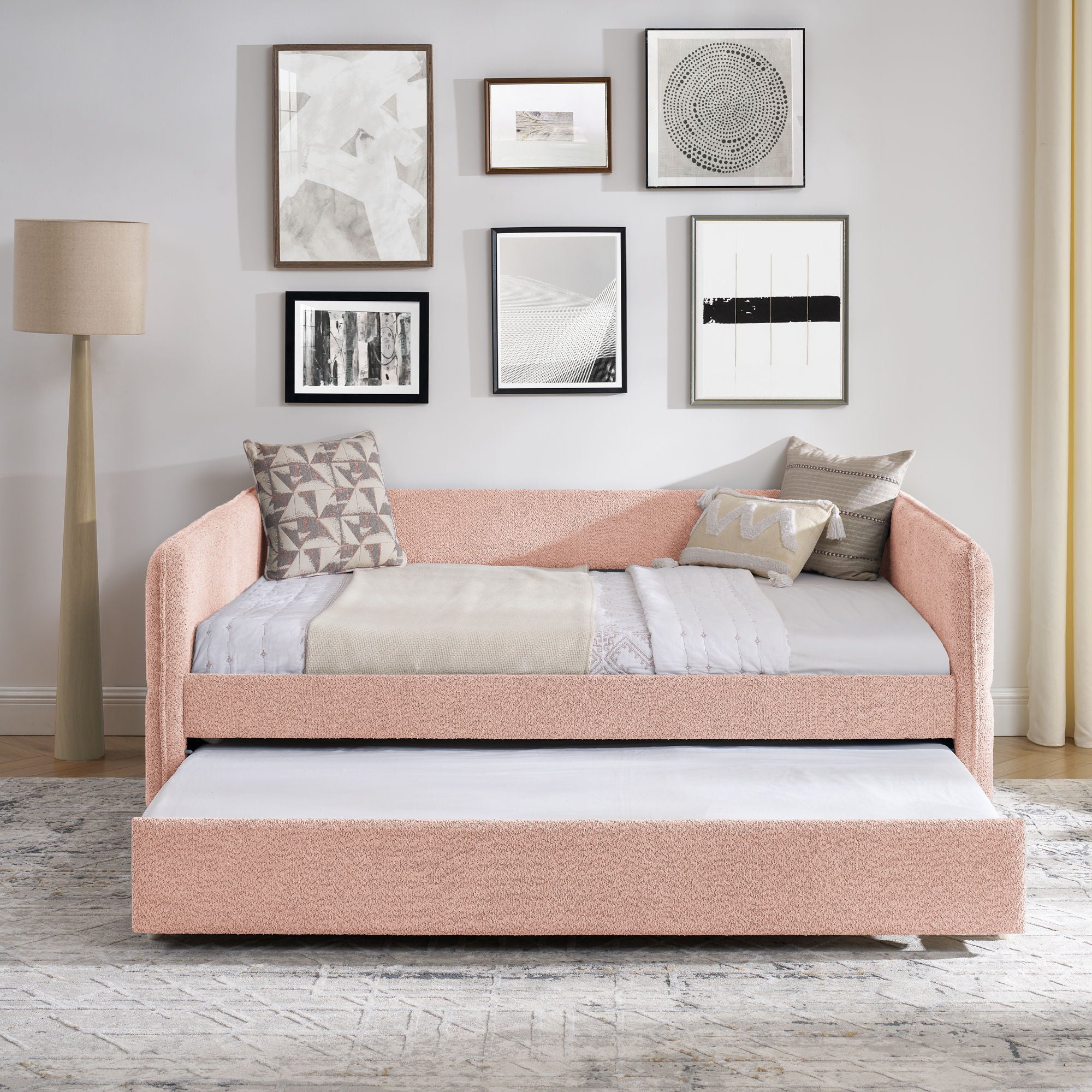 Upholstered Daybed With Pop Up Trundle