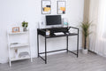 Console Table Narrow Modern Entryway Table Small Behind Couch Table Skinny Sofa Table Hallway Table For Living Room - Black