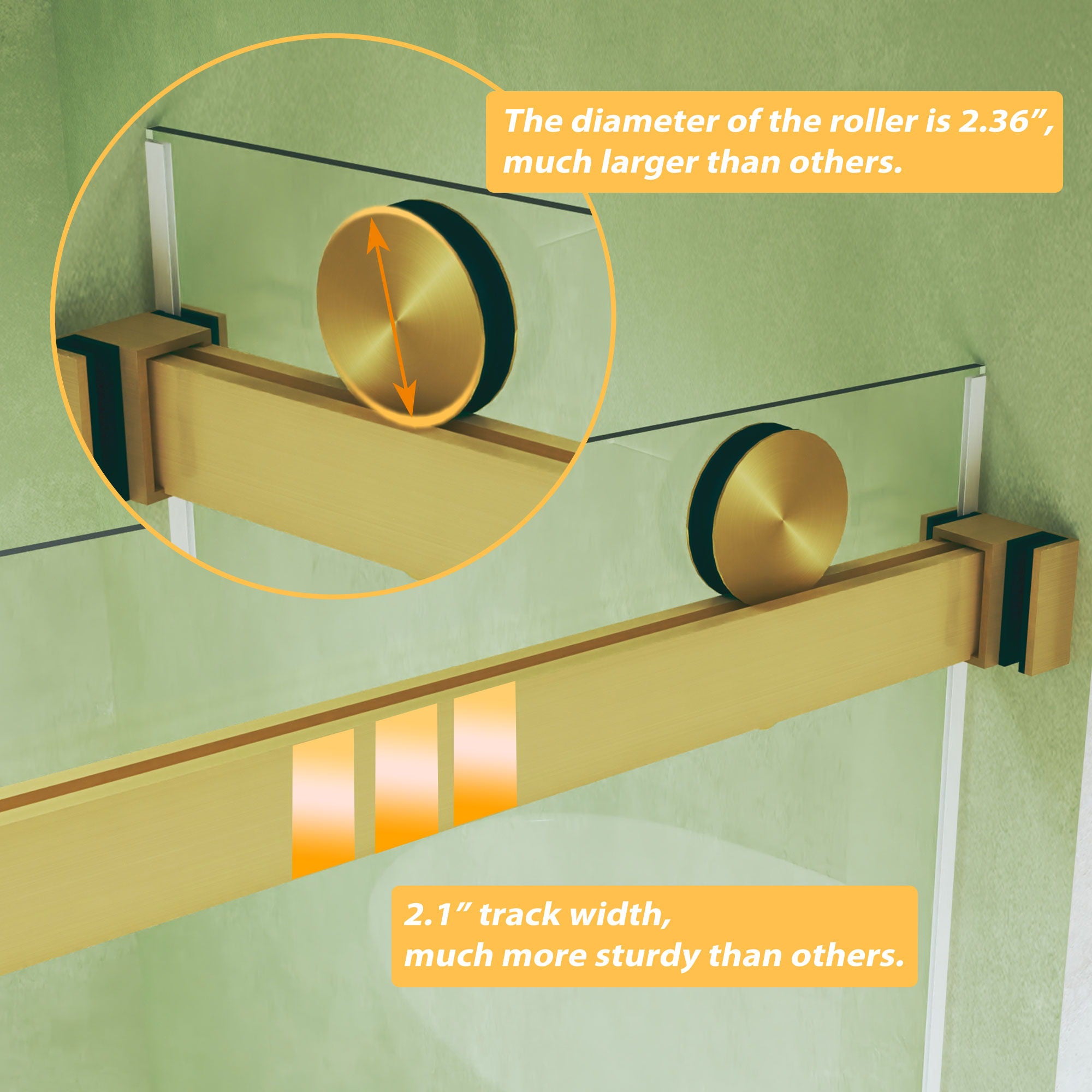 Frameless Double Sliding Shower Door