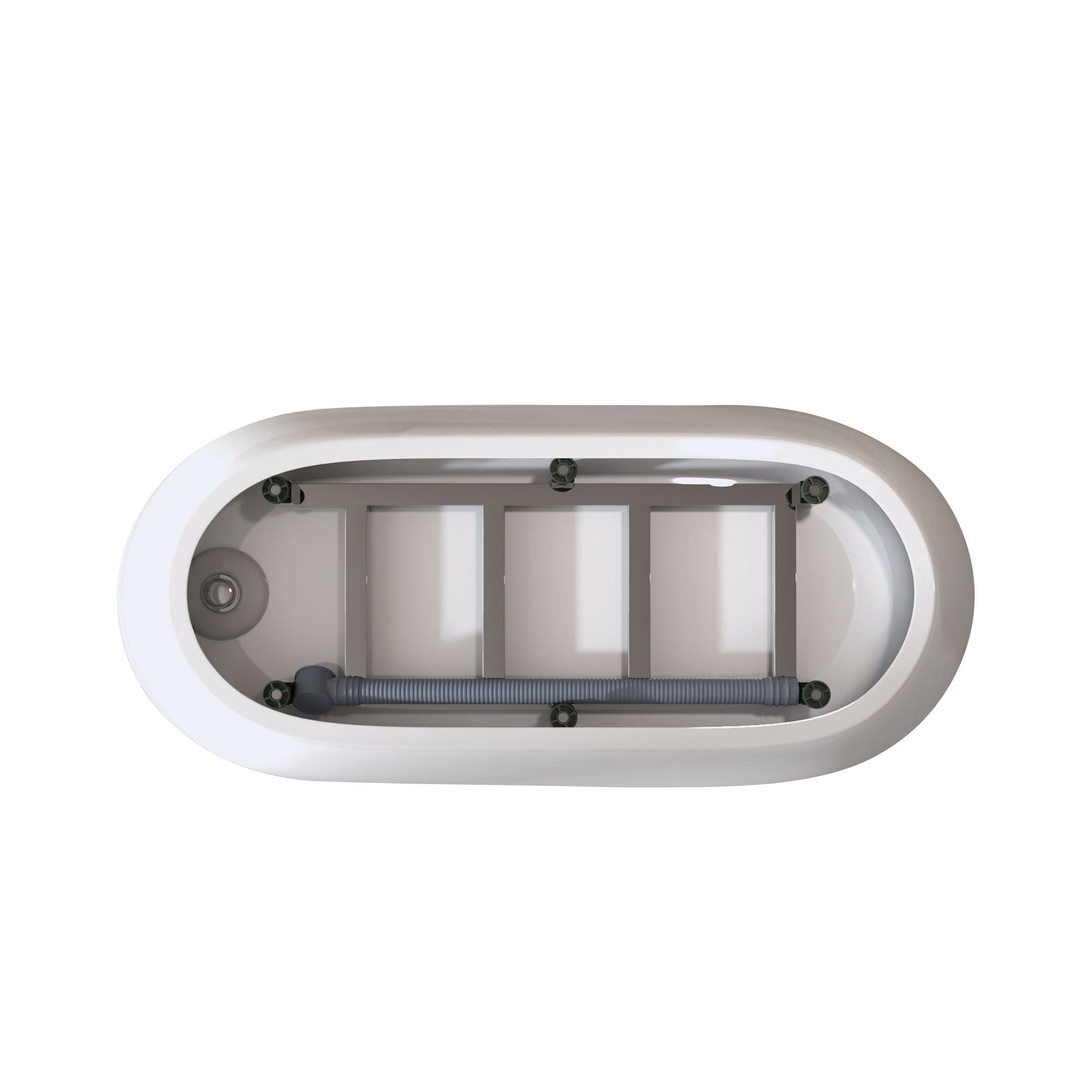 Special-Shaped Freestanding Slipper Bathtub, Overflow & Pop Up Drain