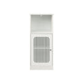 Louvered Door Bathroom Low Cabinet With Multi Layer Storage - White