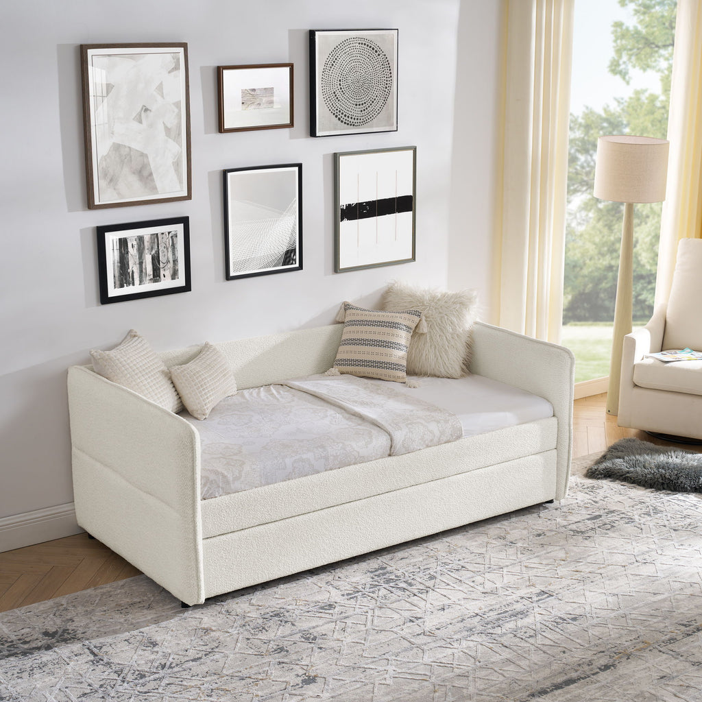 Upholstered Daybed With Pop Up Trundle