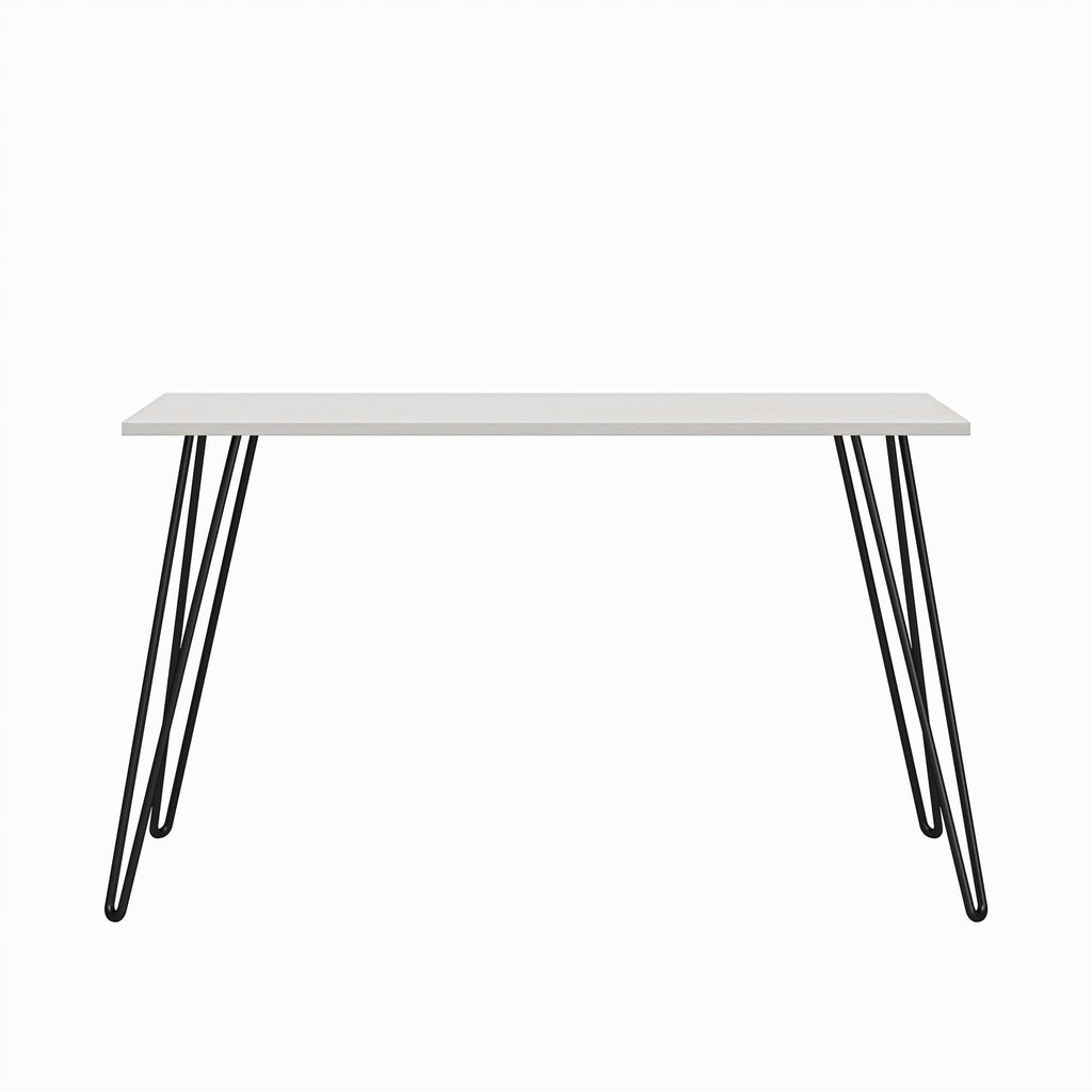 Writing Desk With Hairpin Legs For Study Or Work - White Oak