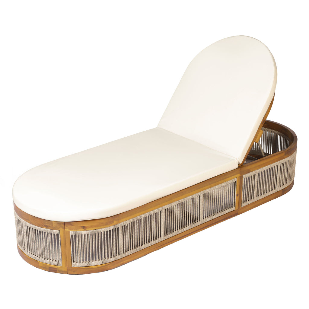 Chaise Lounge Set With Side Table