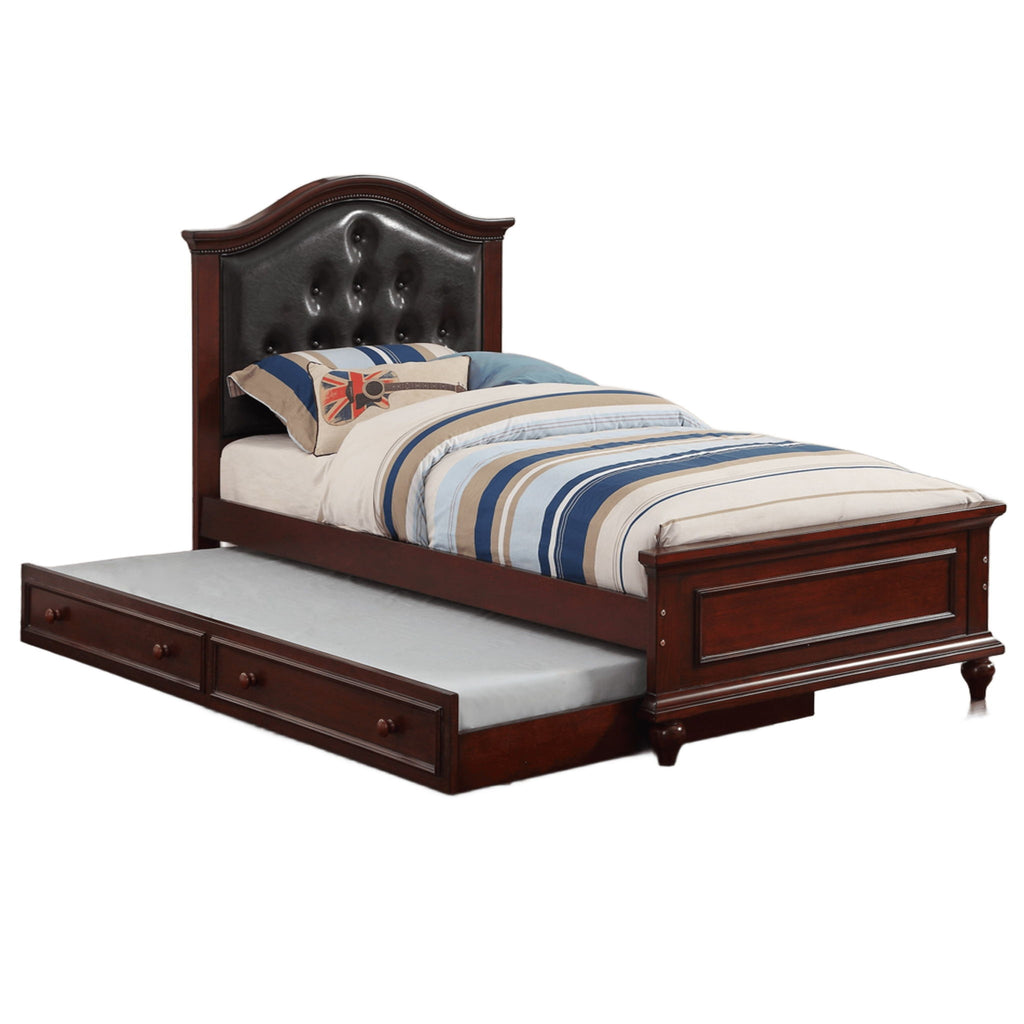 Contemporary Style Bed With Trundle