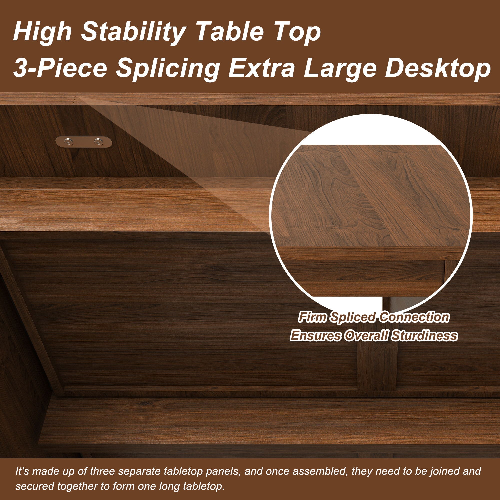 Dining Set With 4 Chairs, Table With Drawers & Open Shelf - Walnut