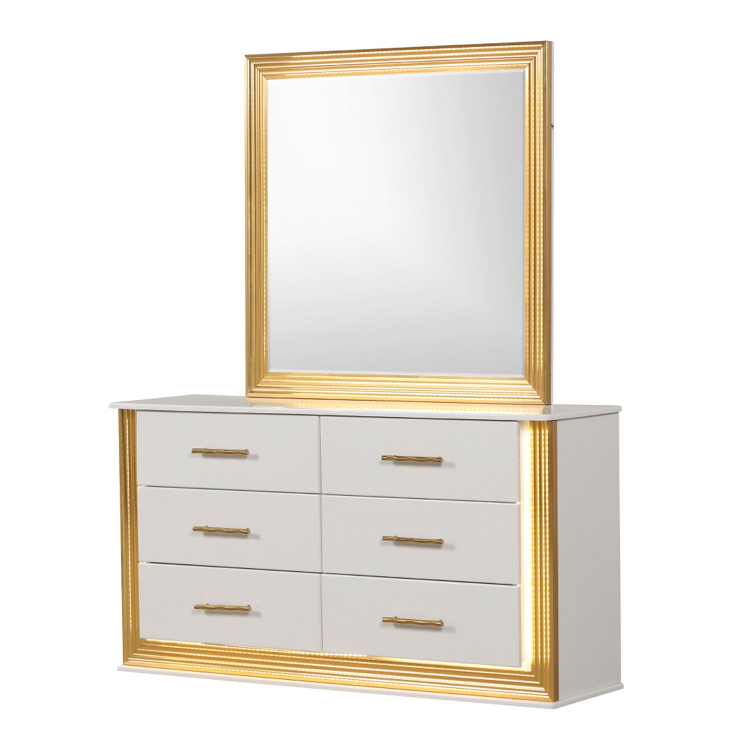 Obsession - Square Mirror - White