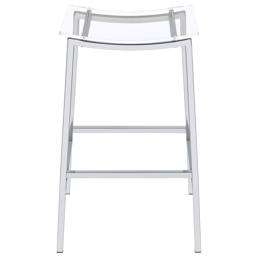 Staten - Backless Bar Stool (Set of 2) - Chrome