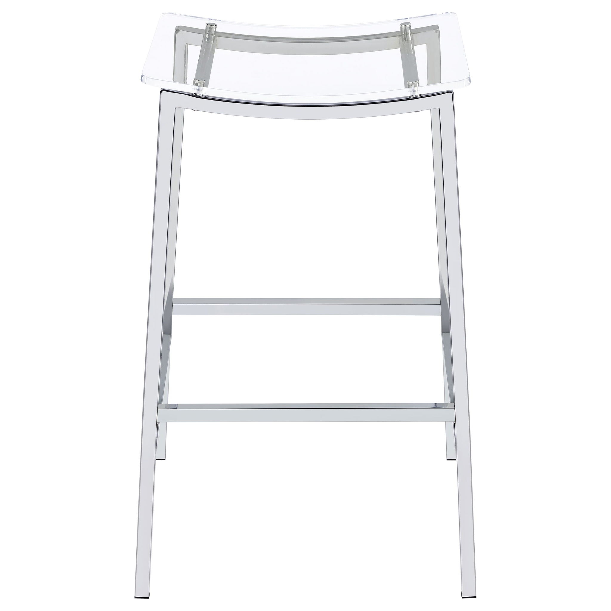 Staten - Backless Bar Stool (Set of 2) - Chrome