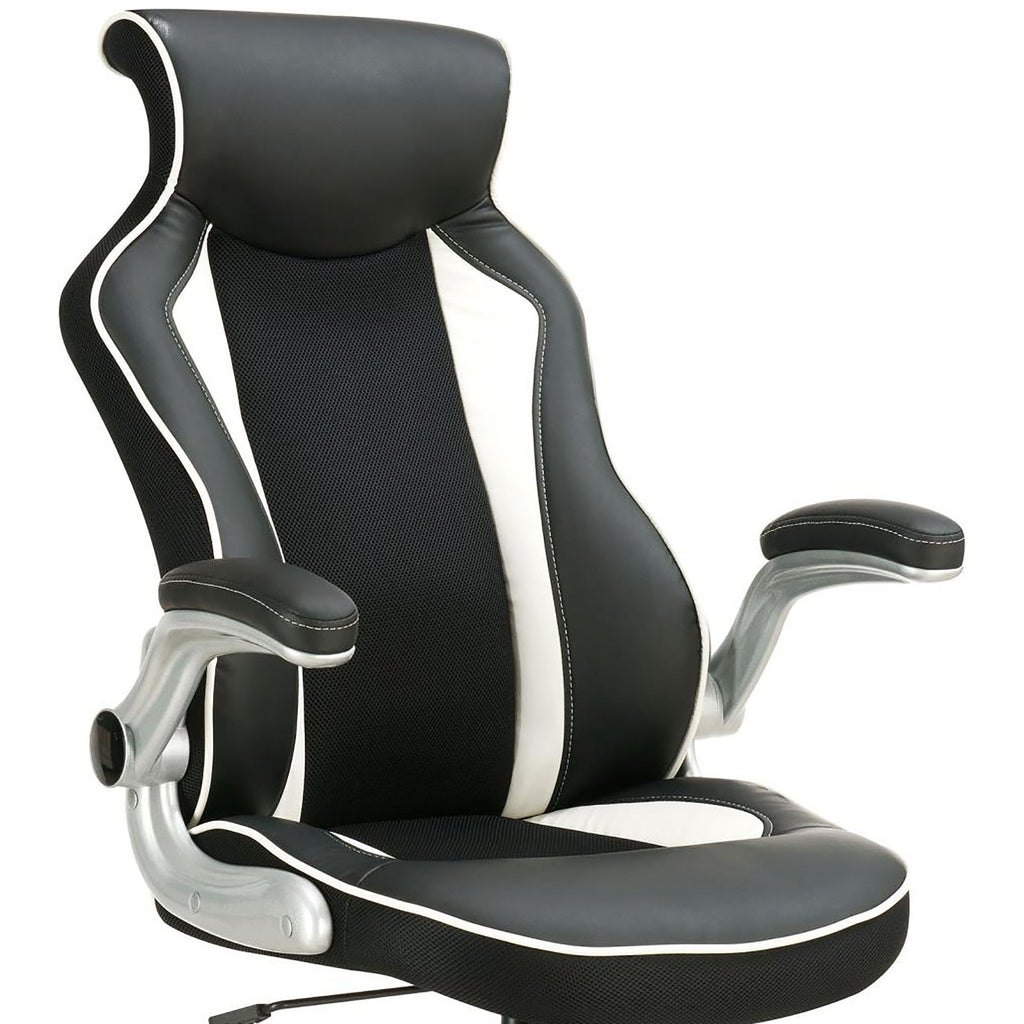 Adjustable Height Office Chair With Ergonomic Design And Swivel Mechanism - Black