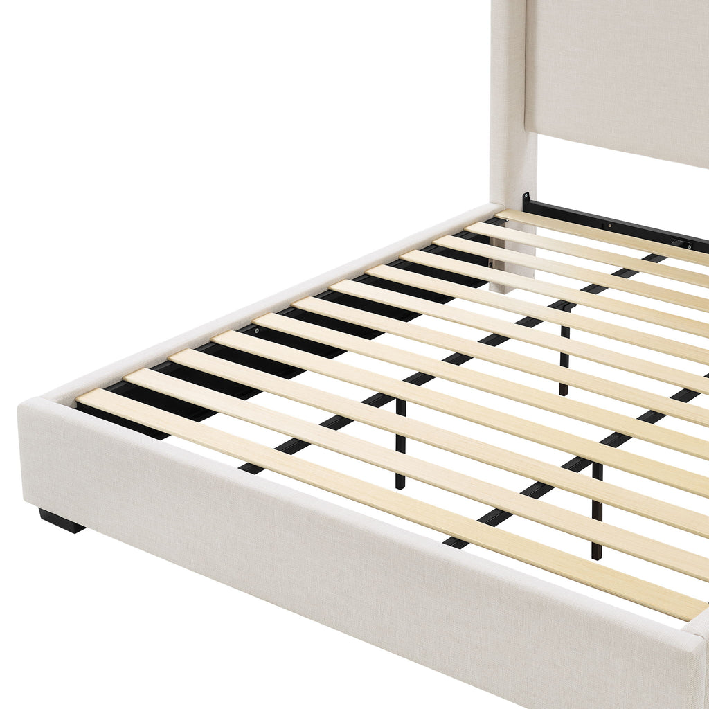 Hampton - Upholstered Platform Bed With Tall Headboard