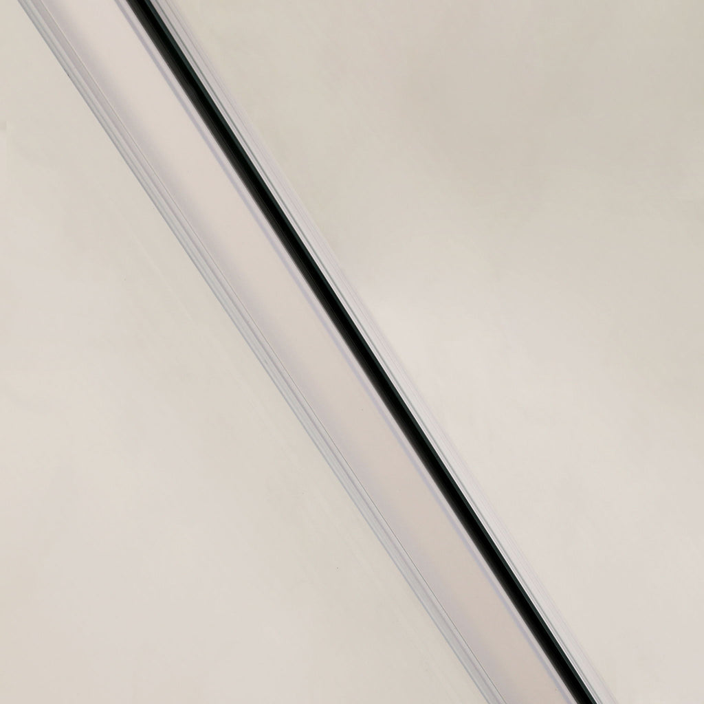 Single Sliding Bypass Shower Door, Tempered Glass Enclosure