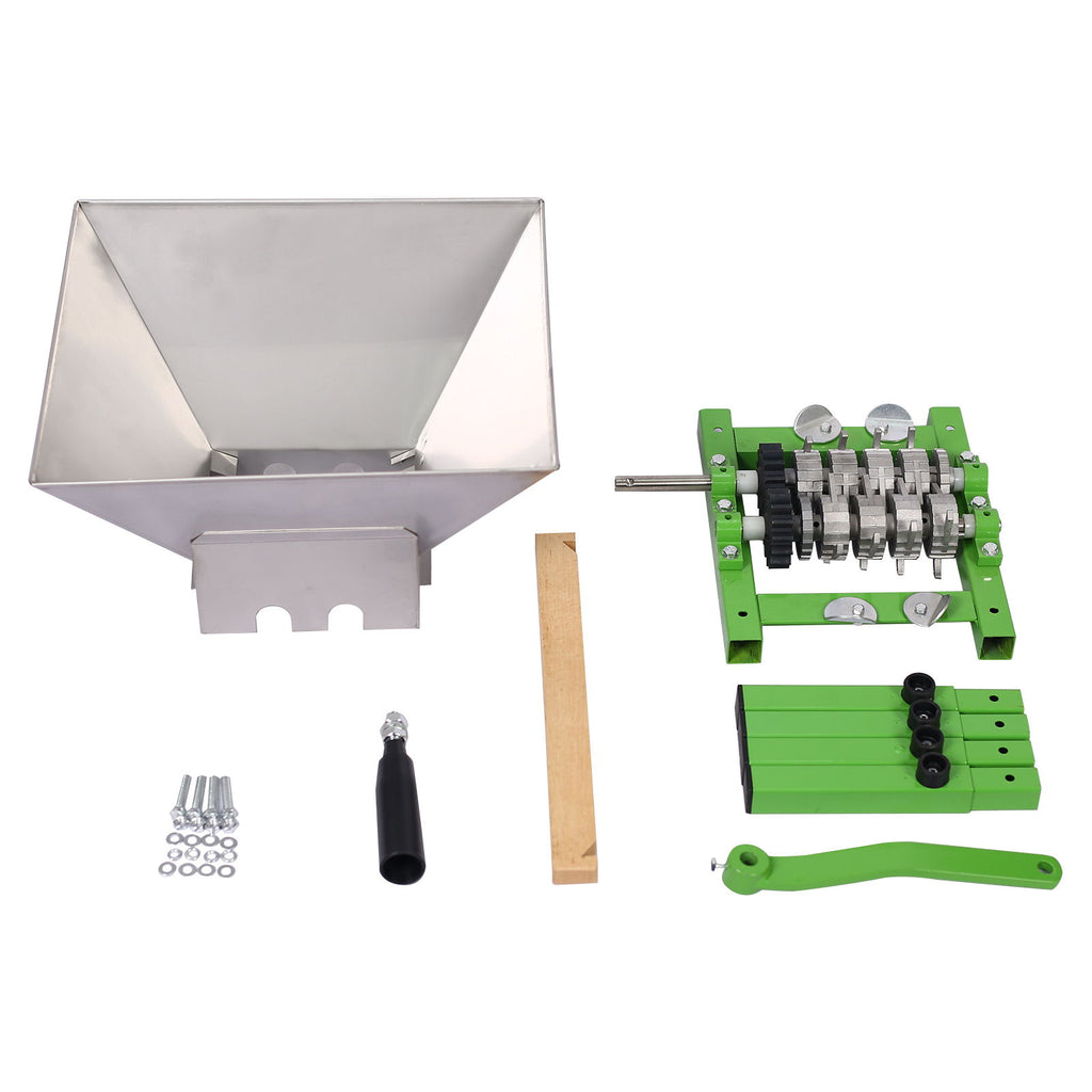 Manual Fruit Wine Press And Crusher For Kitchen, 100% Natural Juice Maker - Green